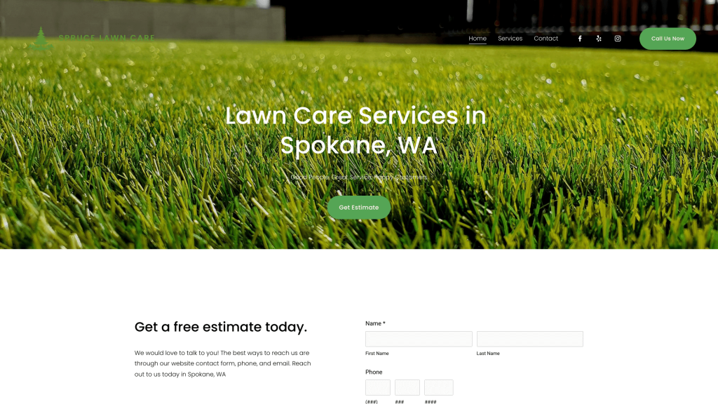 Lawn Service Website